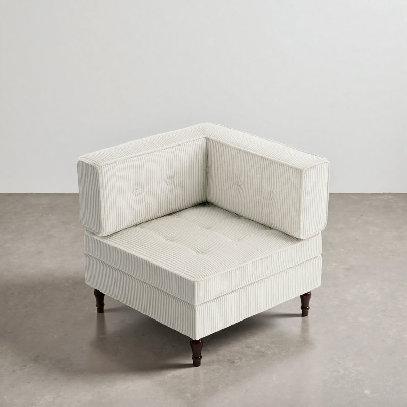 Upholstered Armchair, Beige
