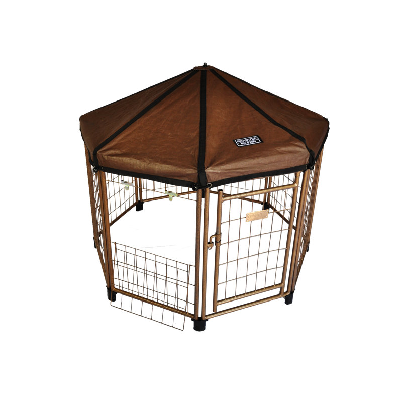 Mowbray Pet Gazebo Yard Kennel, 18" H x 30" W x 48" D
