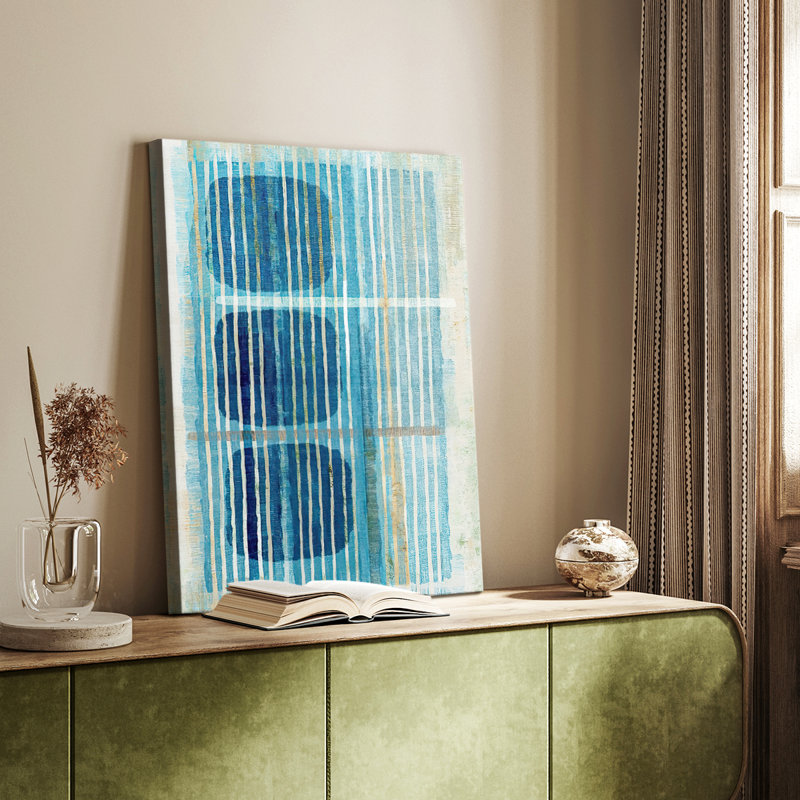 Bleu bleu horizon II - galerie Cavas sur mesure, H 48 po x l 32 po