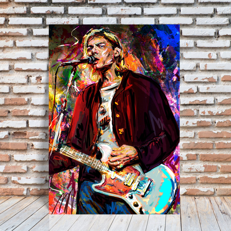 Kurt Cobain - Nirvana - «Lake of Fire» par Rockchromatique - impression sans cadre, L 24 po x H 36 po