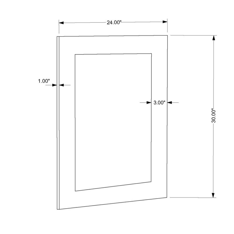 Demson Bone Rectangle Mirror, Blue