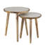 Ensemble de 2 tables d'appoint en bois de manguier
