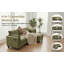 Canapé moderne en chenille, canapé compact à 2 places avec deux ports de chargement USB et poches latérales, petit canapé pour chambre, bureau et appartement.-131204360