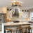 20" Farmhouse Caged Ceiling Fan Featuring A Fabric Style Light Kit And Remote Control.