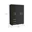 Armoire 3 tiroirs wengé noir