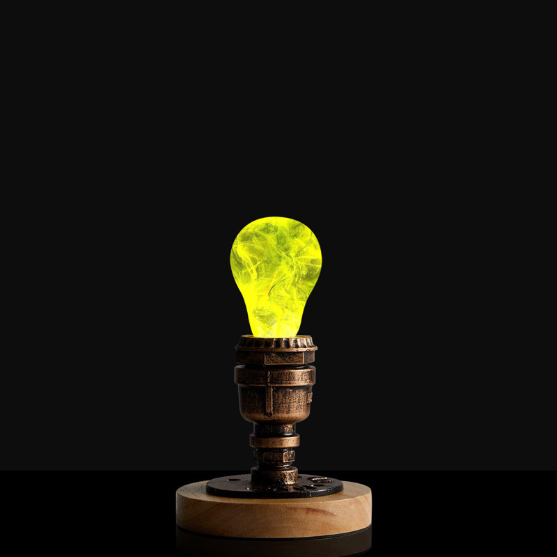 Lampe de table en bois 9,8 po Ghugas