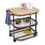 Gourmet Kitchen Cart with Wood Top
