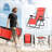 Naje 3Pcs Folding Zero Gravity Reclining Chair Set with Side Table, Lounge Chairs Set with Headrest-2132563970