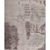 Leonardo Hand Knotted Abstract Area Rug in Silver/Brown