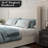 Corduroy Bed Frame with 47" Headboard, Upholstered Platfrom Bed with Vertical Stripe Wingback-114138547