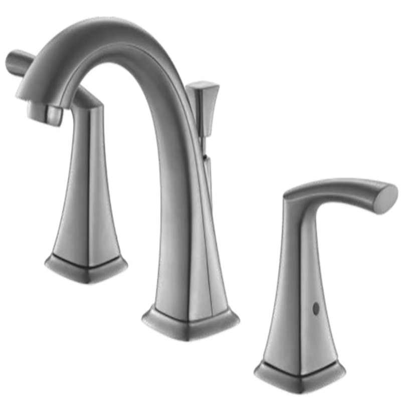 Widespread 2-handle Bathroom Faucet with Drain Assembly, Chrome