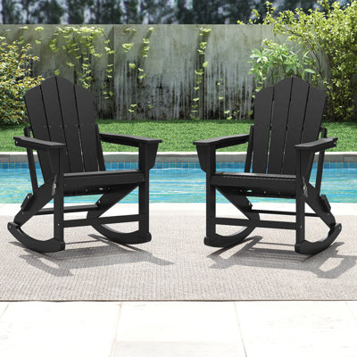 HDPE Rocking Chair Foldable Outdoor Adirondack Chair