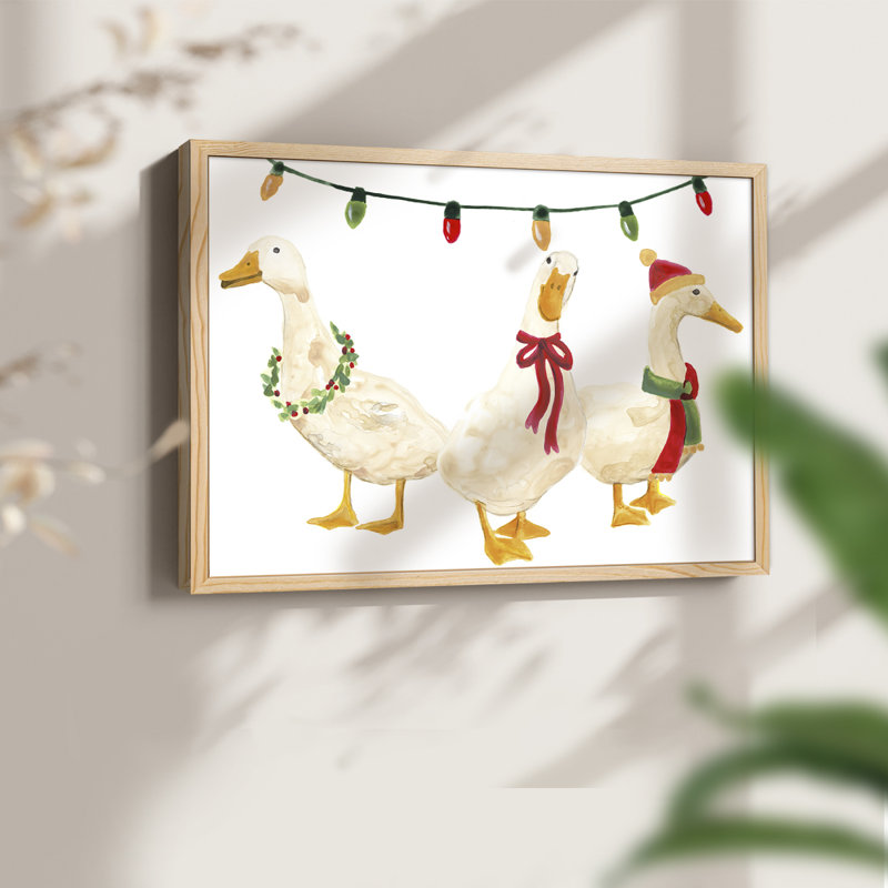 «Merry Quackmas I», reproduction encadrée, H 8 po x l 10 po, Naturel