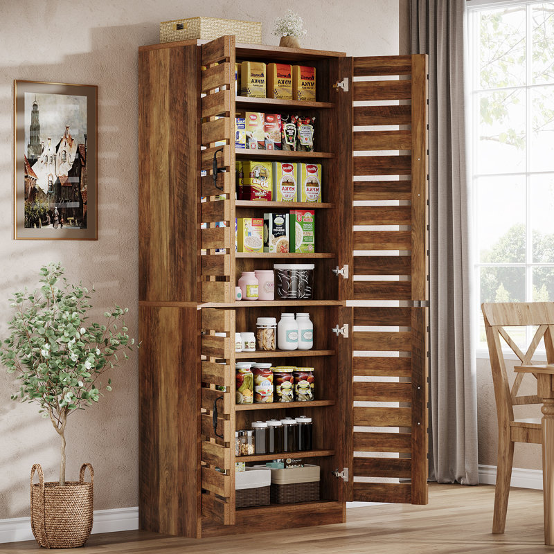 70.8" Tall Kitchen Pantry Cabinet, Brown
