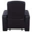 Fauteuil inclinable noir rembourré avec porte-gobelet