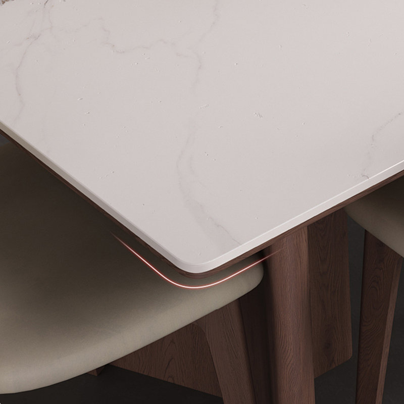Petit ensemble de table de salle à manger rétro en bois de frêne de style français, H 29,52 po x L 70,86 po x l 35,43 po
