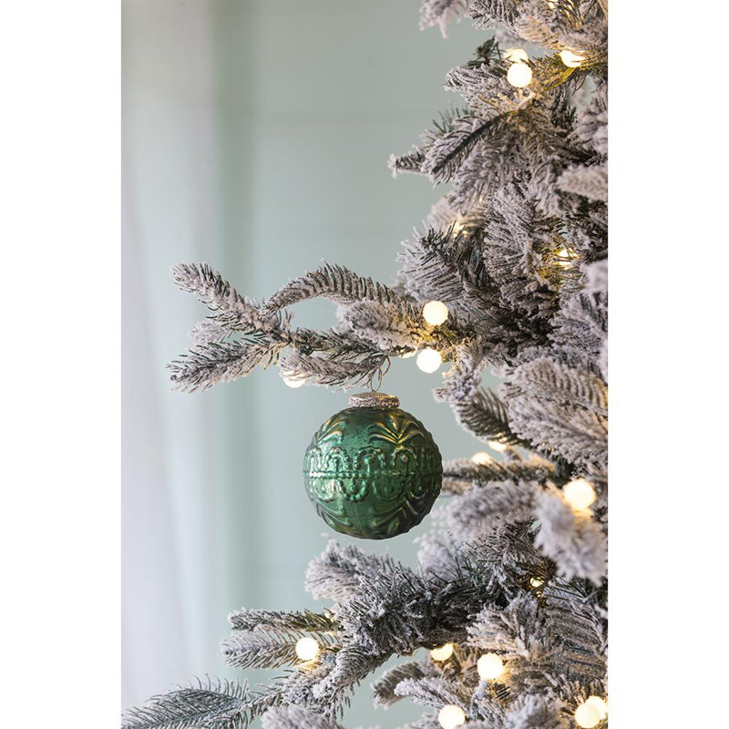 Ornements de boule de Noël en verre pour affiche des Fêtes Griego D3.9 "