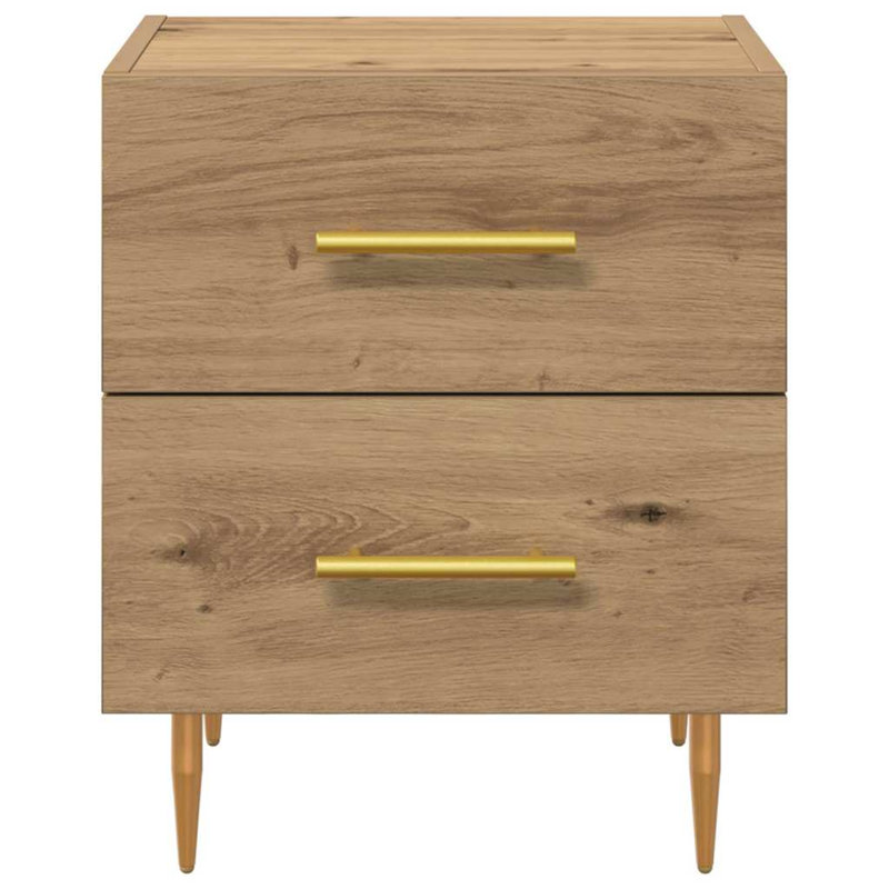 40cm W Manufactured Wood Bedside Table, Artisan Oak