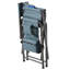 Chaise portable avec structure en acier et siège en tissu - Tissu de camping confortable bleu / gris