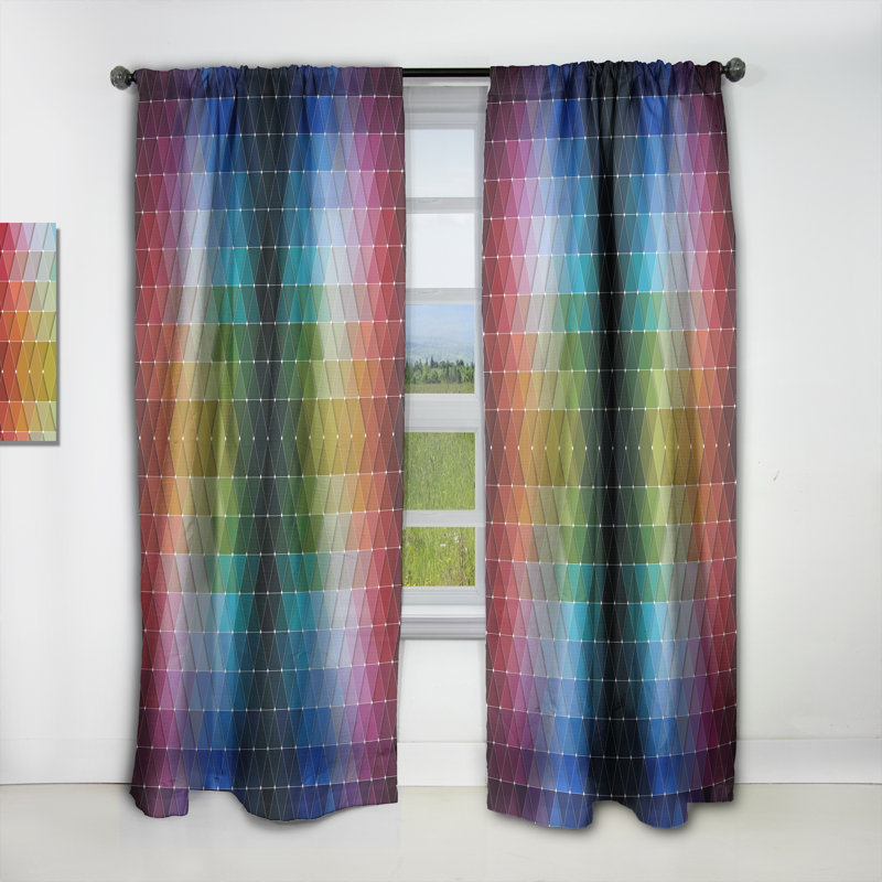 Panneau de rideau simple occultant Rainbow, L 52 po x L 63 po