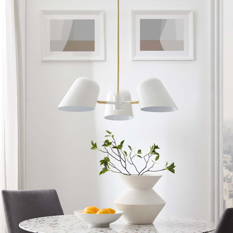 Luminaire suspendu 3 lumières en noir, Blanc