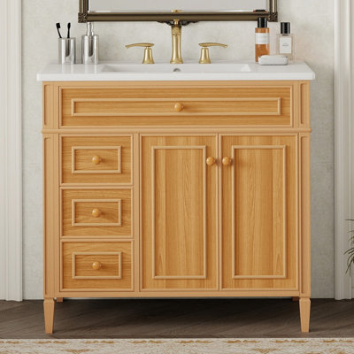 Ensemble de meuble-lavabo simple 36 po avec plateau en céramique Ida