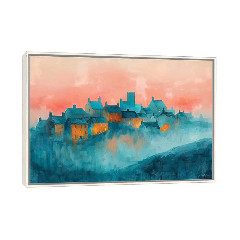 A Castle Town, Irlande. - Reproduction d'art mural encadrée, H 32 po x l 48 po, Reproduction encadrée sans passe-partout