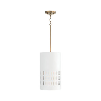  Luminaire suspendu cylindrique à 1 lumière