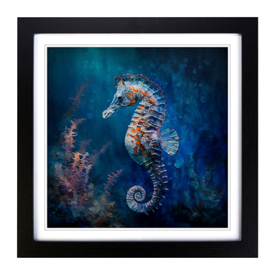 Seahorse Impressionism - Framed Print
