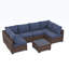 Ensemble de meubles de patio 7 pièces, ensemble de canapé modulaire en osier, ensemble de conversation modulaire en rotin avec coussins, ensemble de canapé et table basse pour l'extérieur, jardin, balcon, porche-1795419466