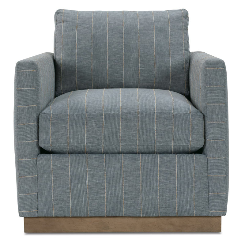 Allie Swivel Chair, Washed Oak, Federal Blue (RA251-52)