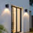 7 Inch Black Cylinder 1-Light Outdoor Wall Sconce Weatherproof Exterior House Lighting Fixture 5 Inch Wide Pack Of 2
