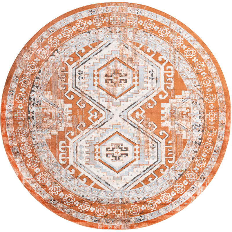 Filey Oriental Indoor Rug, Round 7'10"