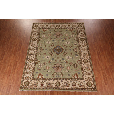 Light Green Oushak Indian Area Rug 9x12
