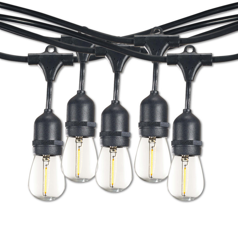 Junell Bulbrite 14-foot String Light Kit with Clear Shatter Resistant LED Light Bulbs, Standard
