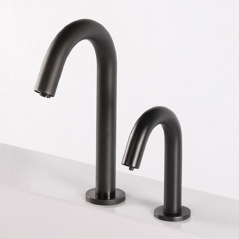 BathSelect Marsala Touchless Commercial Motion Sensor Faucet and Automatic Deck Mount Soap Dispenser