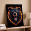 Toile «A Fierce Bear S Head Dominates The Center of the Wall Art Composition»-996592564