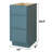 15" W Birch Plywood Freestanding Single Base 3 Drawers Storage Cabinet-95216820