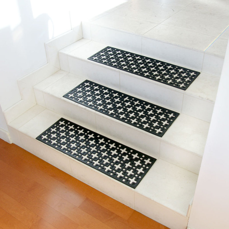 Tapis d’escalier noir à marches recycled stars