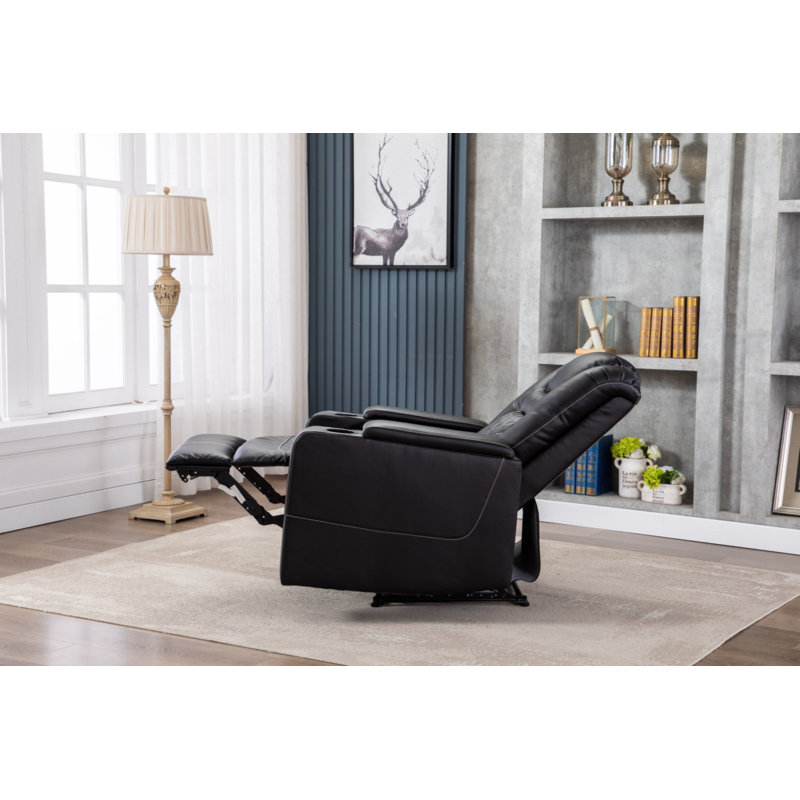 New Design PU Material With Cup Hold Storage USB Recliner