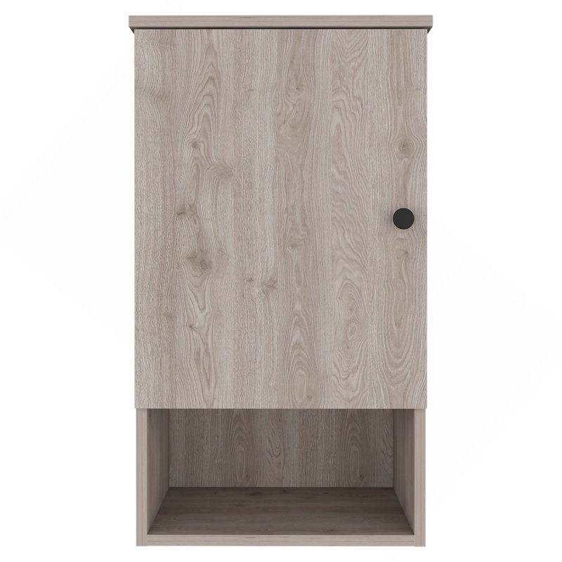 Angelo Medicine Cabinet, Two Internal Shelves, Single Door, One Shelf, Gray