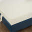 Canapé de rangement 65 po en polyuréthane bleu marine et velours beige-320422701-320422703