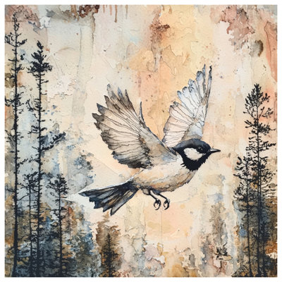 Couvertures aquarelle d'oiseaux en vol