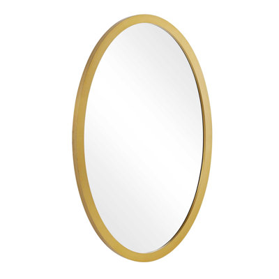  Elstree Antique Brass Oval Mirror