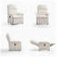 Fauteuil inclinable compact pour les petits espaces, fauteuil inclinable rembourré avec dossier épais, dossier inclinable réglable de 110 ° à 160 ° pour le salon et la chambre à coucher-1597159291