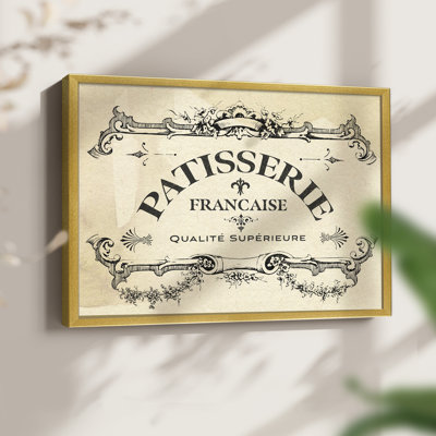 Antique French Label I -Framed Print - Restickable