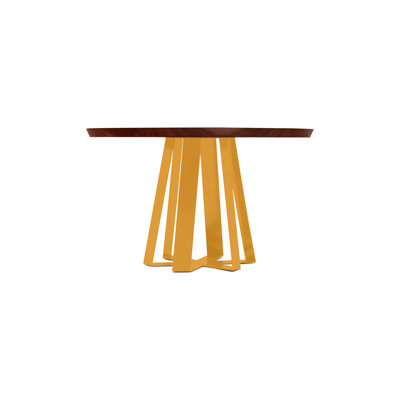 ARS Round Walnut Wood Dining Table