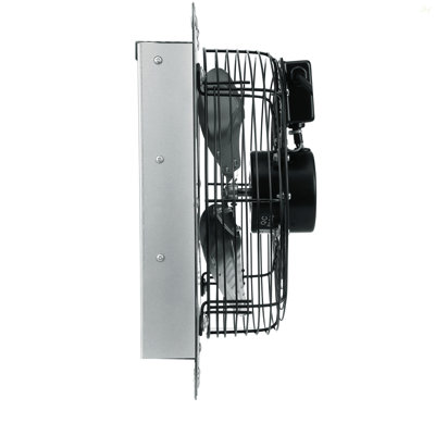 Ventilateur de 10 pouces à obturateur, 820 pi³ / min, ventilateur de grenier mural en aluminium avec moteur à courant alternatif, ventilation et refroidissement pour serres, garages, remises, magasins, FCC
