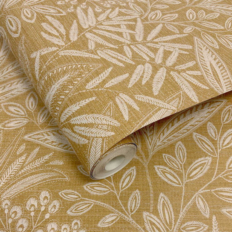 Cliffo 10.5m x 52cm Textured Non-Pasted Wallpaper Roll, Orange