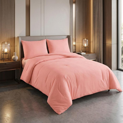 Ensemble de housse de couette lavable en coton Dusty Rose